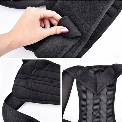 Adjustable Posture Corrector Low Back Support Shoulder Brace Belt For L