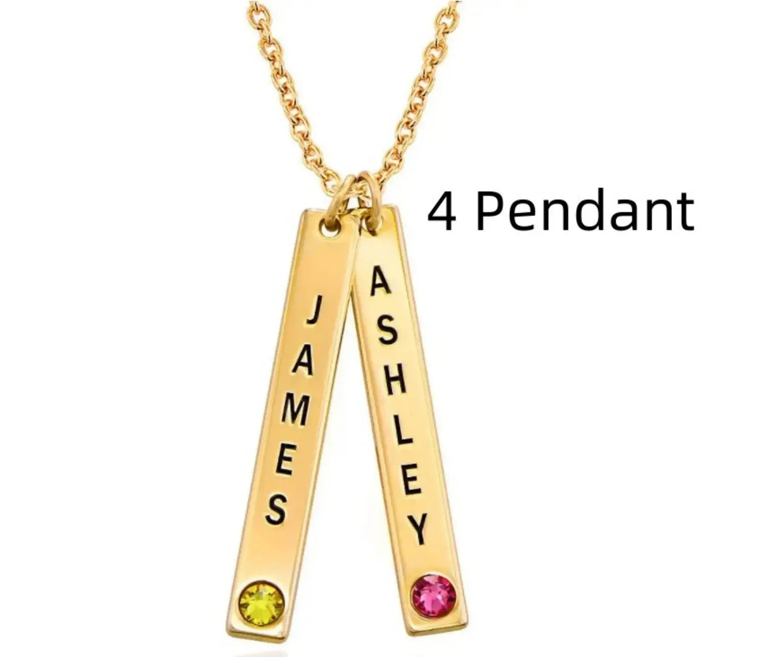 Personalized Vertical Necklace, Mother's Day Gift
