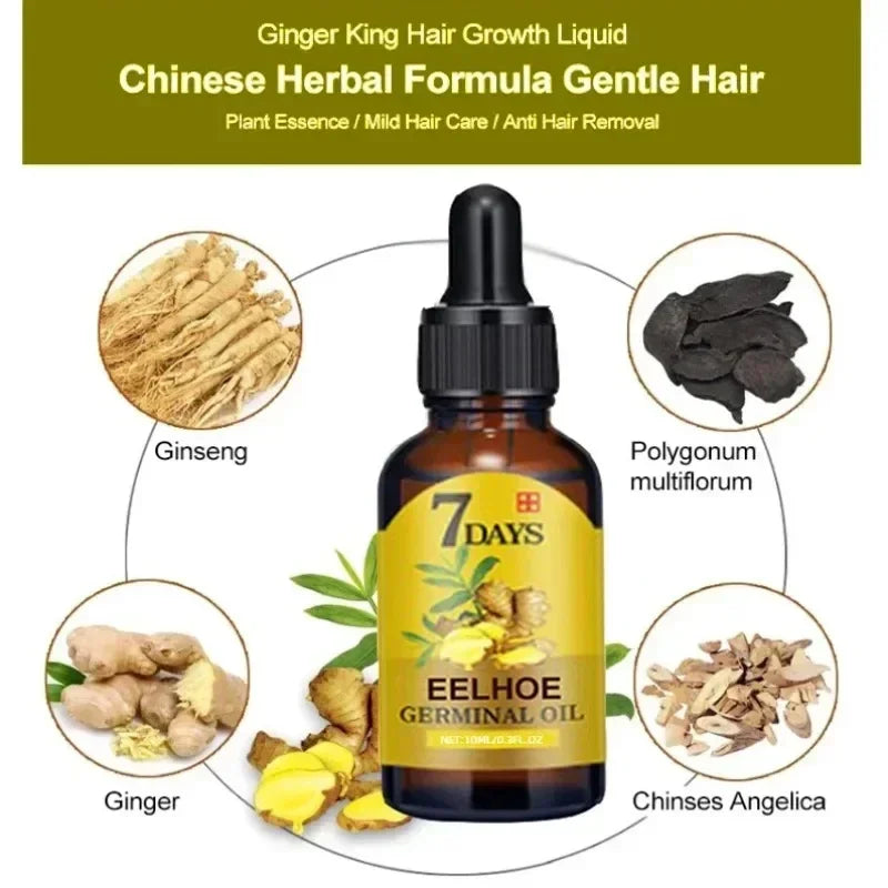 Hair Growth Oil Ginger Growth Hair Treatment Anti Hair Loss Men Women Scalp Treatment Serum