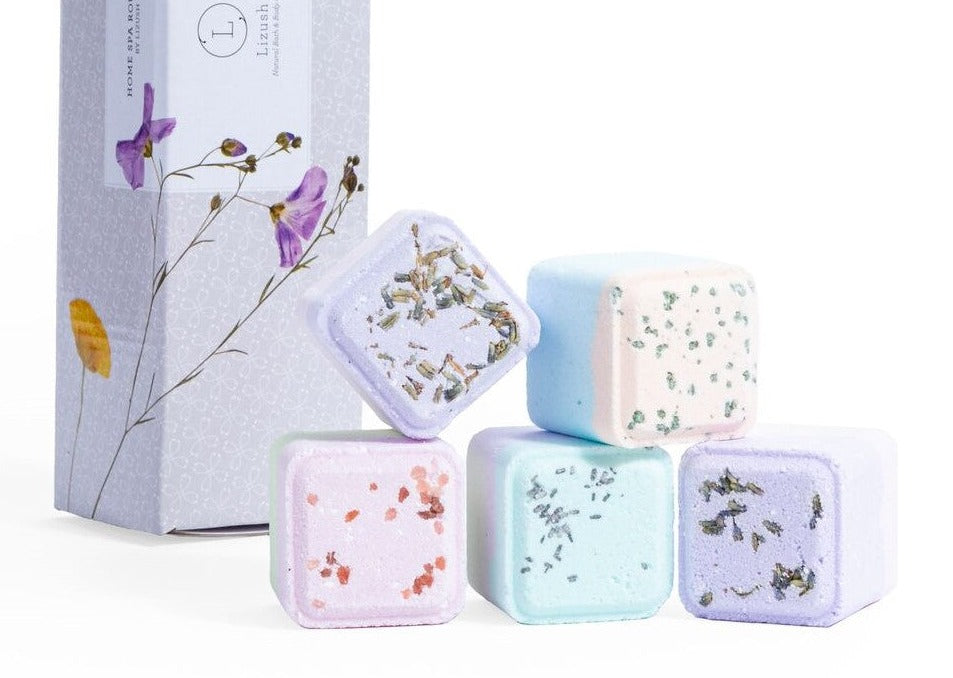 Lizush  Mixed scents Shower Steamers Gift Set - 5 Big Fizzies, Cheer Up Package