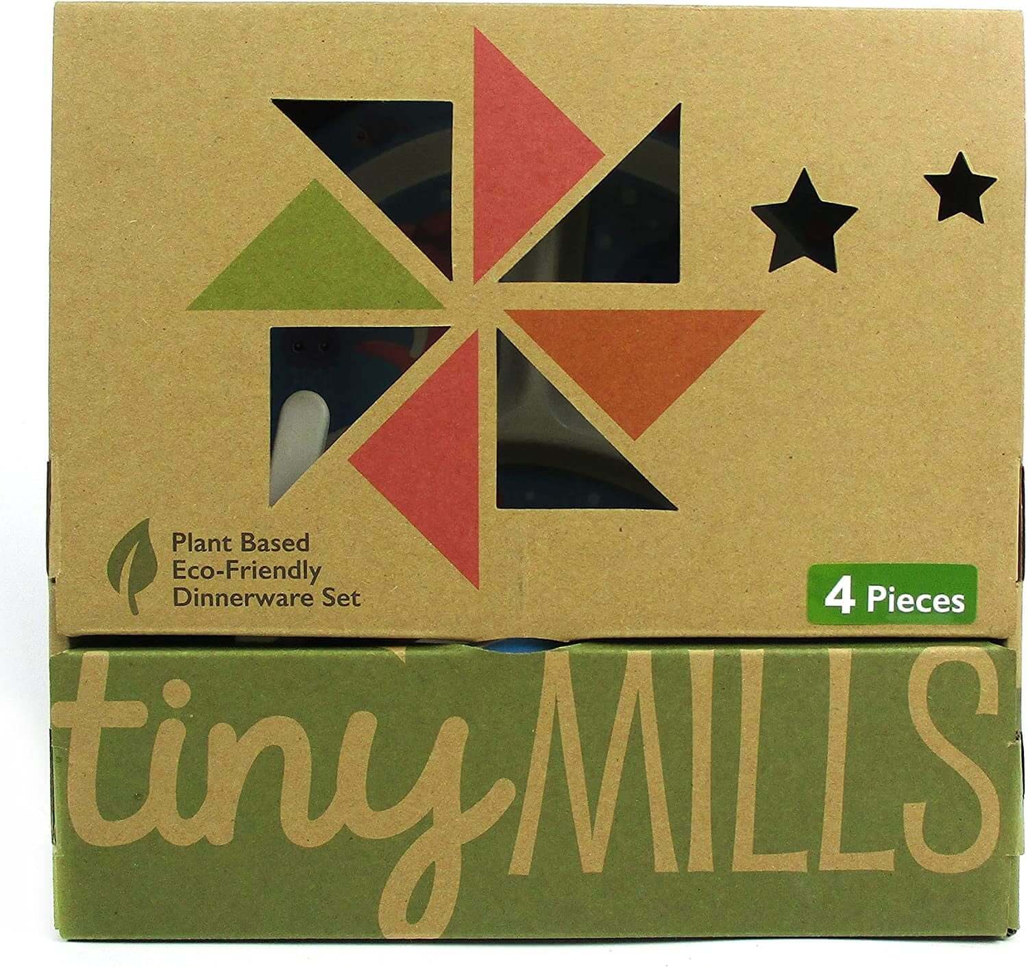 Shopminx 🦈 Shark Family 4-Piece Kids Dinnerware Set – Eco-Friendly, Biodegradable, BPA-Free Plant Fiber Tableware with Plate, Cup, Fork & Spoon – Microwave & Dishwasher Safe – Gift-Boxed for Holidays & Birthdays Default Title