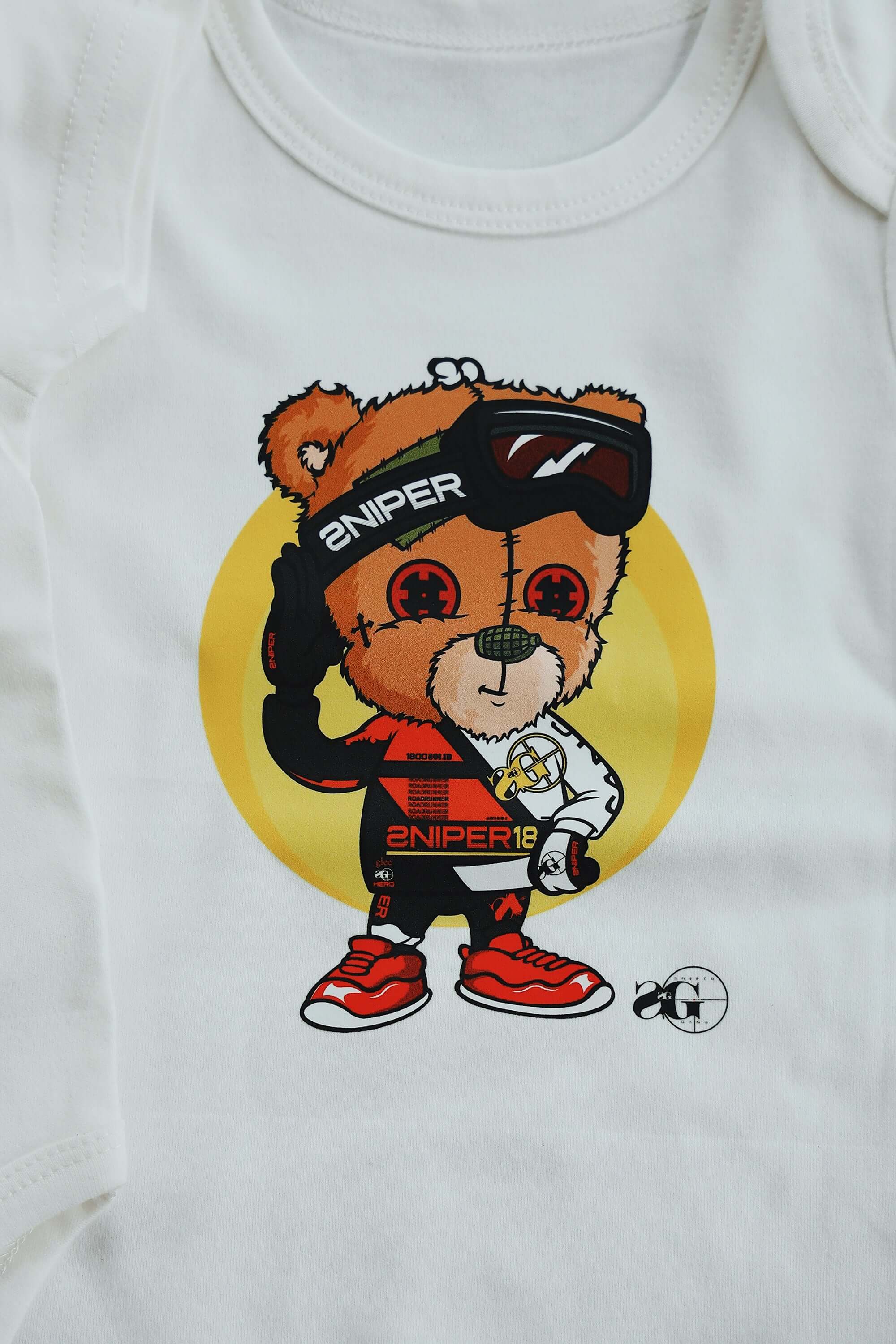 Shopminx Baby Snipe: Unisex Onesies Teddy Bear (infant size)