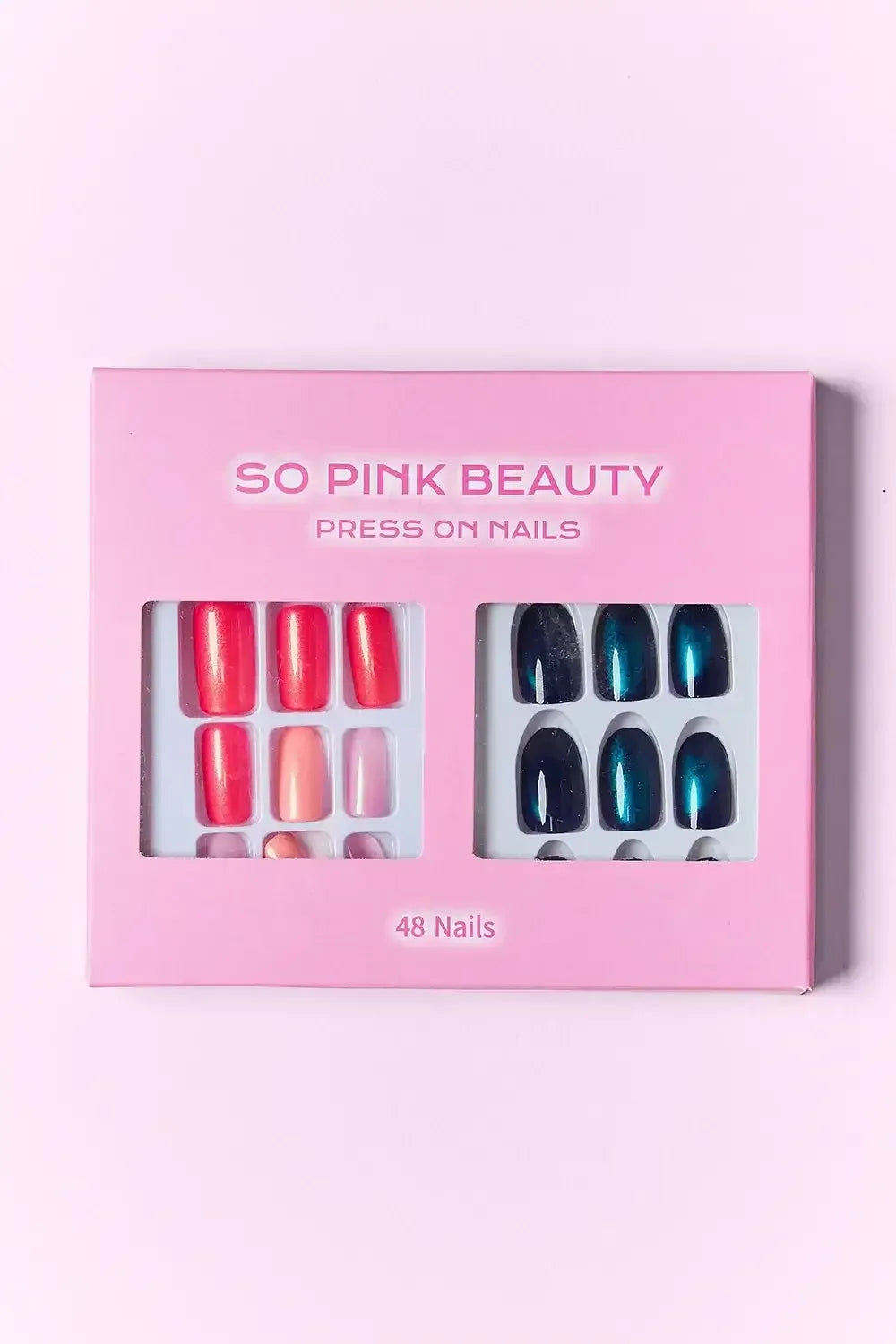 SO PINK BEAUTY Press On Nails 2 Packs Polished Petals / One Size