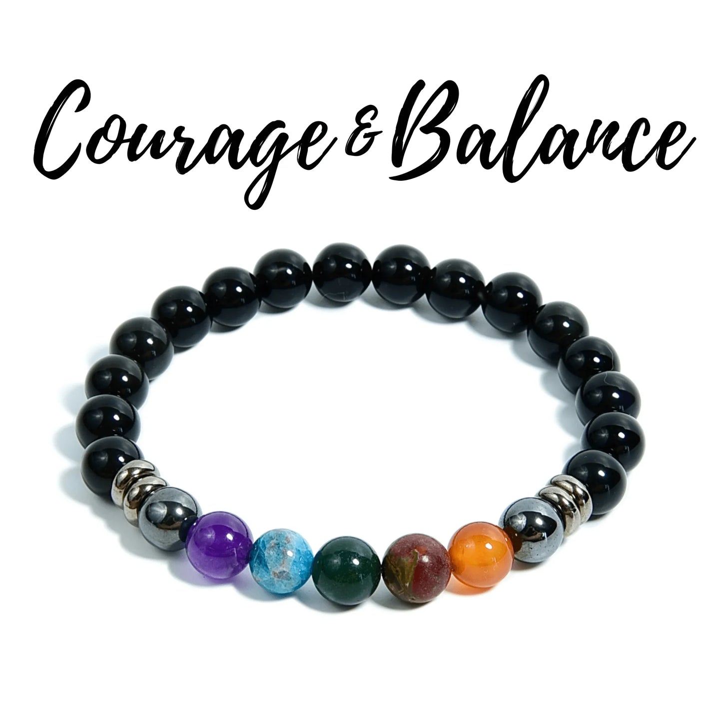 Courage & Balance Vibes Bracelet 9"