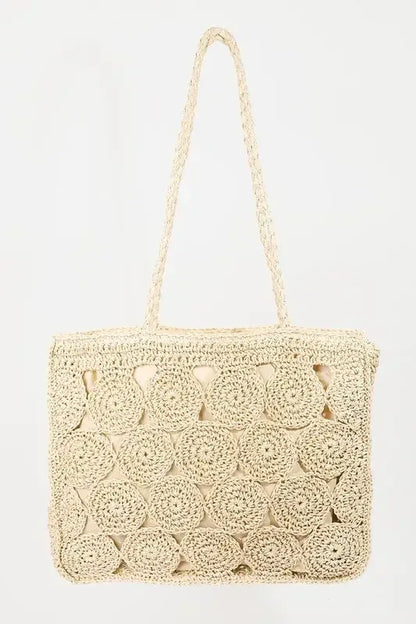 Fame Square Braided Pattern Tote Bag IV / one size