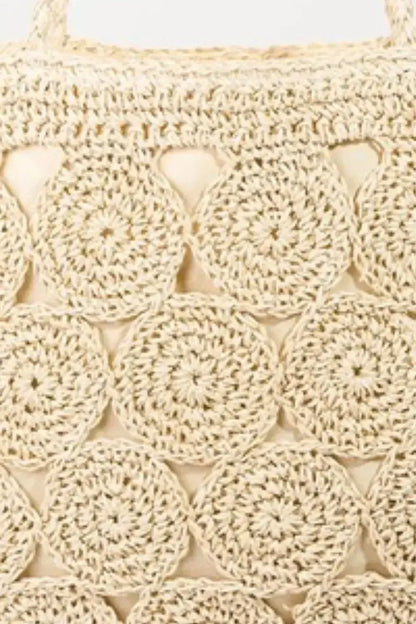 Fame Square Braided Pattern Tote Bag IV / one size