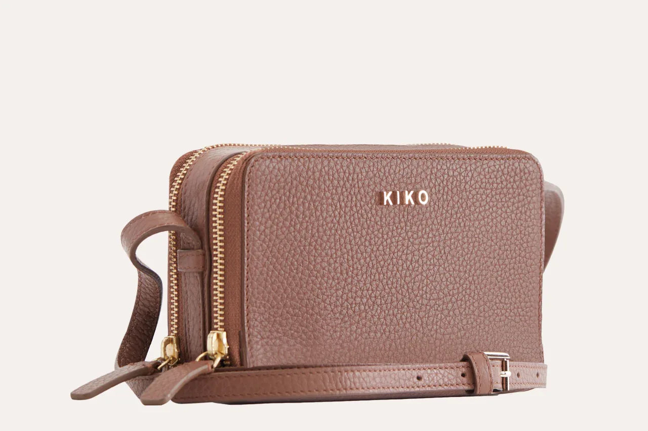 Zip Around Crossbody Pebble Brown