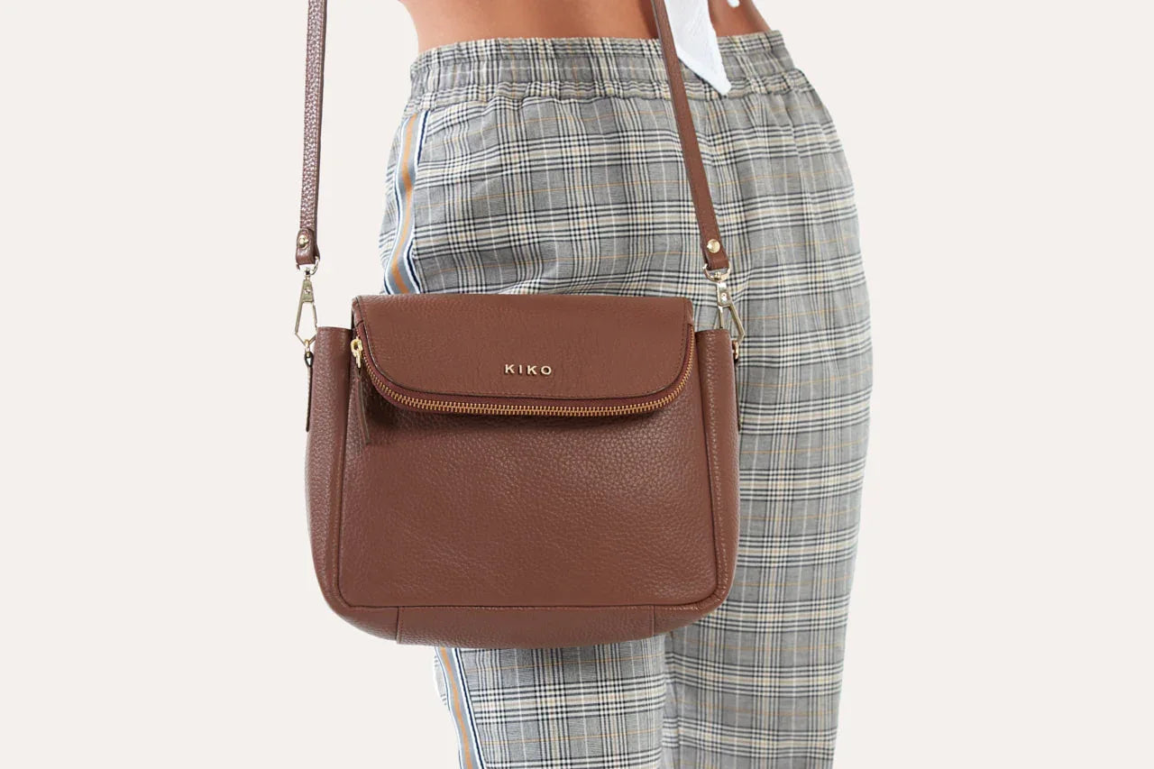 Fold Over Crossbody Dark Brown