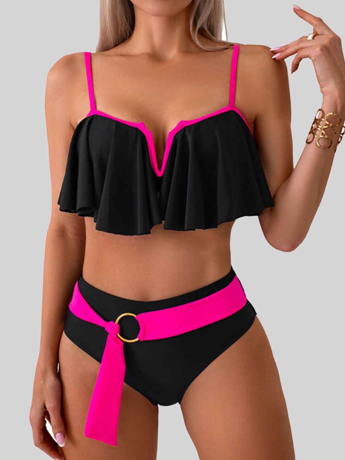 Notched Bikini Set