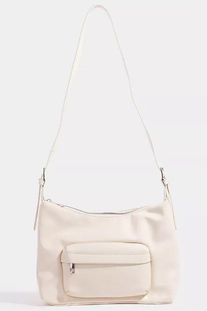 Fame Glossy Faux Leather Shoulder Bag IV / one size