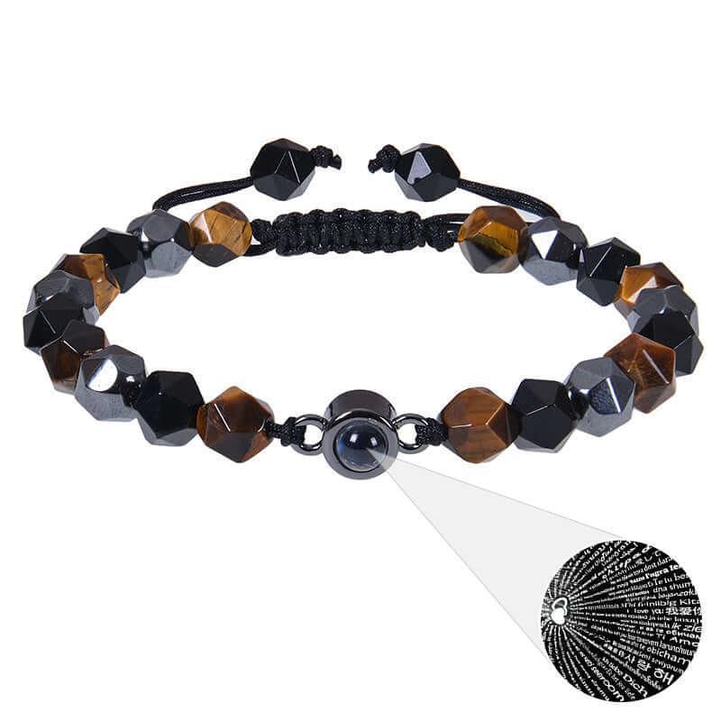 Photo projection bracelet 100 languages I Love You natural stone custom bracelet picture jewelry eprolo