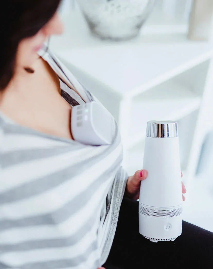 Junobie Formula & Breastmilk Bottle Warmer & Cooler Cup Junobie Battery Operated Milk Warmer/Cooler Cup: The Single Pack LE Marble