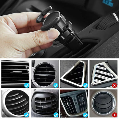 Air Vent Mount Phone Holder with Adjustable Switch Lock for Popsocket Default Title