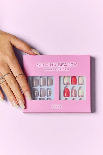 SO PINK BEAUTY Press On Nails Pop of Pink / One Size