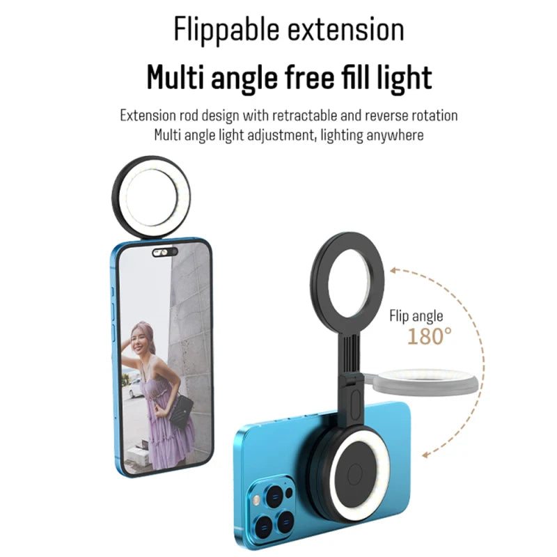 Magnetic Dimmable LED Selfie & Video Light
