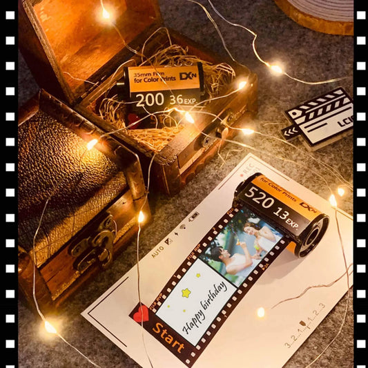 New Customized 10 Photos 2 Texts Memory Film Roll Keychain DIY Custom Album Keyring Personalized Wedding Anniversary Lovers Gift 10 photos 2 texts