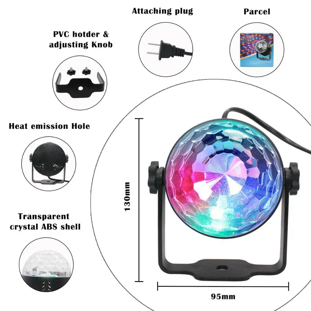 LED Party Projector Light with Sound Activation Default Title