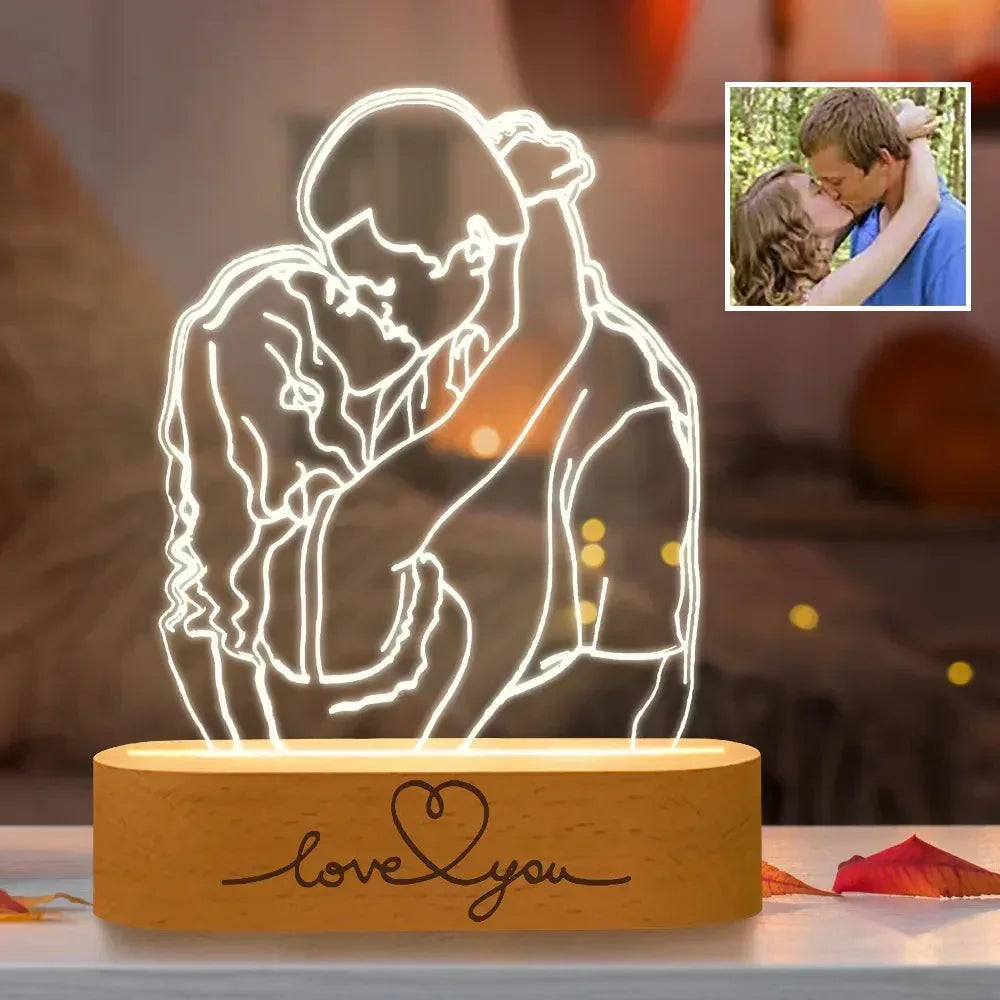 Personalized Gift Photo 3D Lamp DIY 1 Person