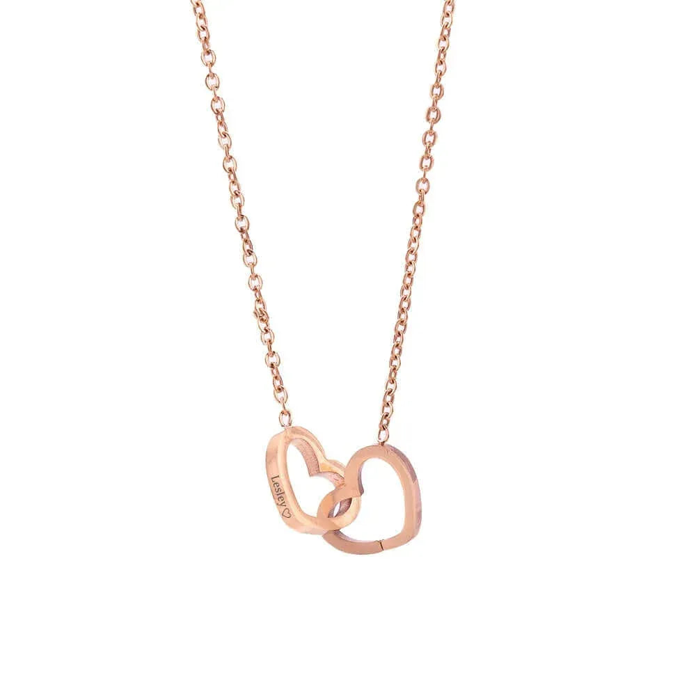 Customized Name Stainless Steel 18k Gold Plated Rose Gold O-Chain Love Engraved Necklace eprolo