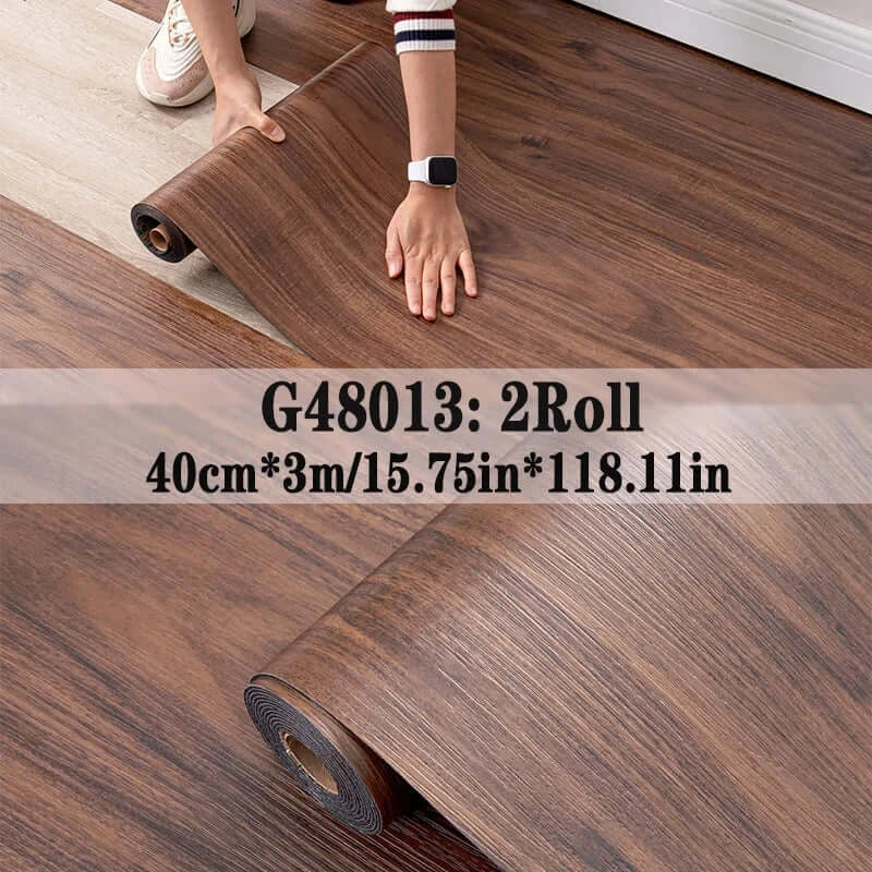 Wood Grain Peel & Stick Vinyl Floor Tile (2 Rolls, 25.8 Sq.Ft)