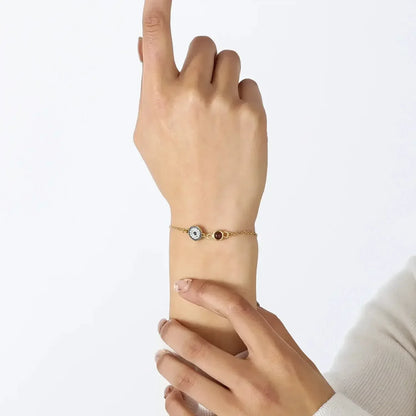 Light Luxury Photo Projection Bracelet Style 8-TYPB1884 / Adjustable / Rose Gold