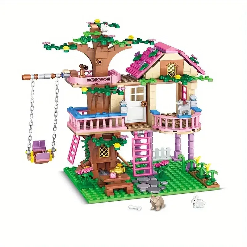 Dream City Friendship Tree House Princess Castle Building Blocks Set 504 pcs / United States