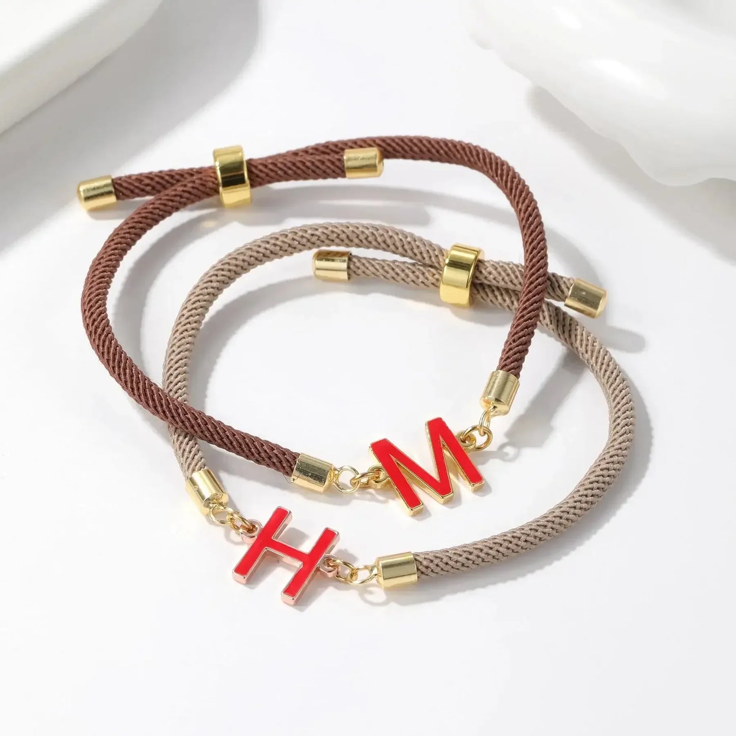 Custom Enamel Initials Bracelet Stainless Steel Personalized Steel / Adjustable / Commonly color 8