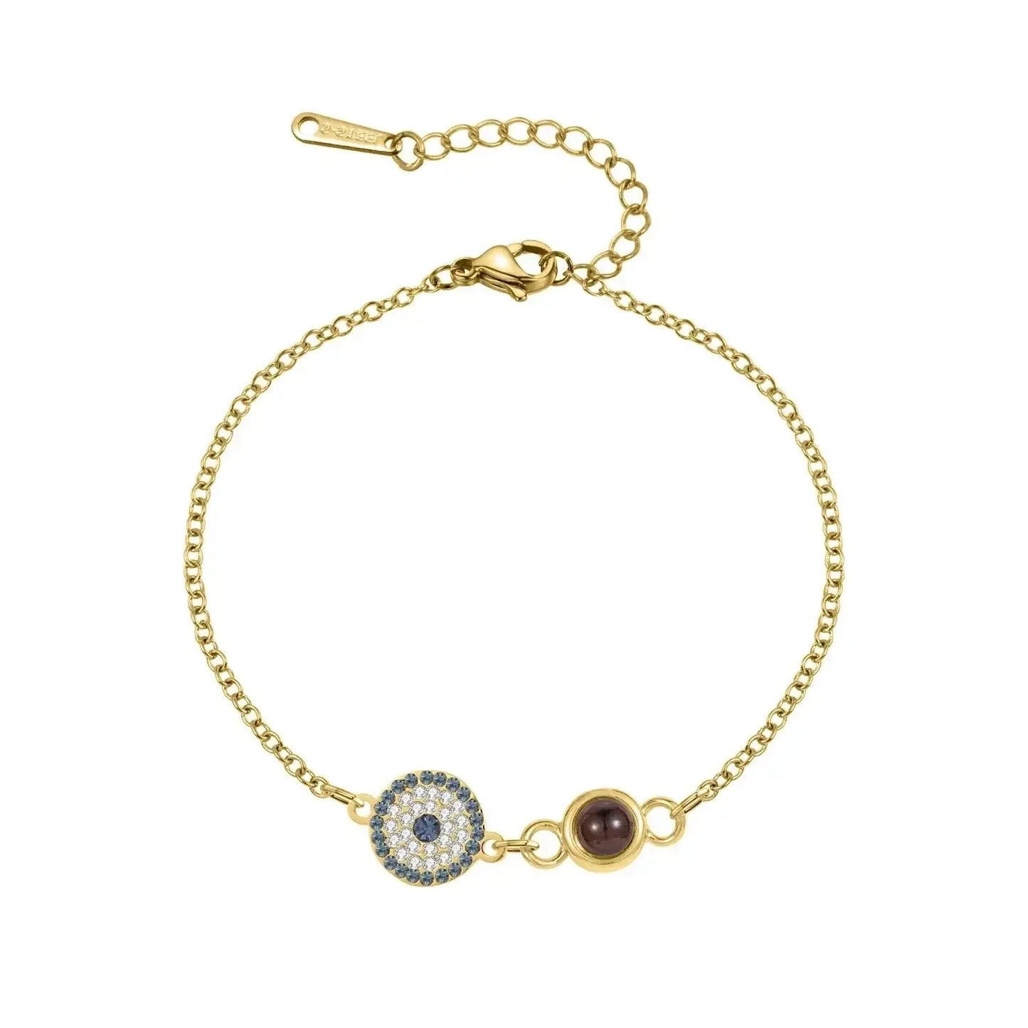 Light Luxury Photo Projection Bracelet Style 1-TYB0929 / 19cm / Gold