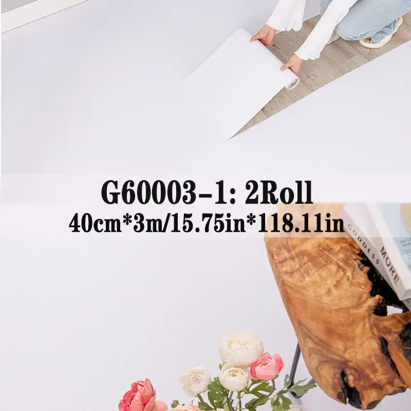 Wood Grain Peel & Stick Vinyl Floor Tile (2 Rolls, 25.8 Sq.Ft)