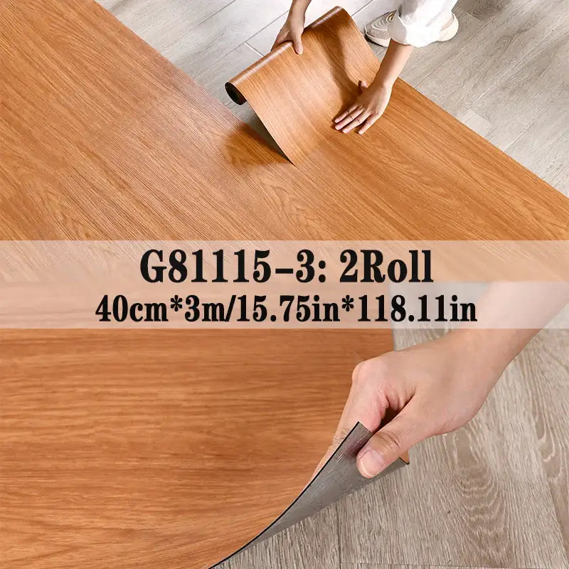 Wood Grain Peel & Stick Vinyl Floor Tile (2 Rolls, 25.8 Sq.Ft)