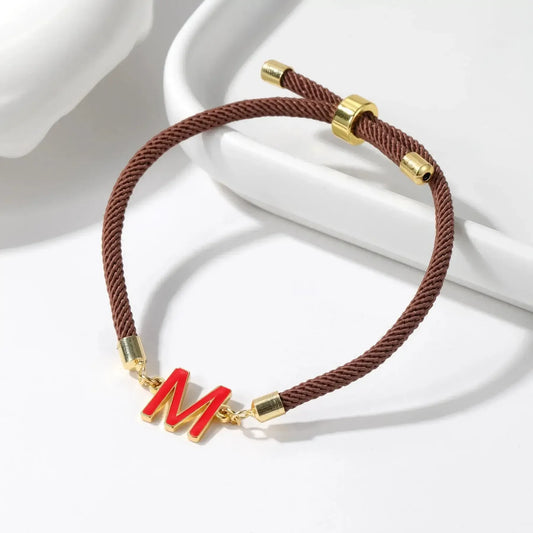 Custom Enamel Initials Bracelet Stainless Steel Personalized Steel / Adjustable / Commonly color 8