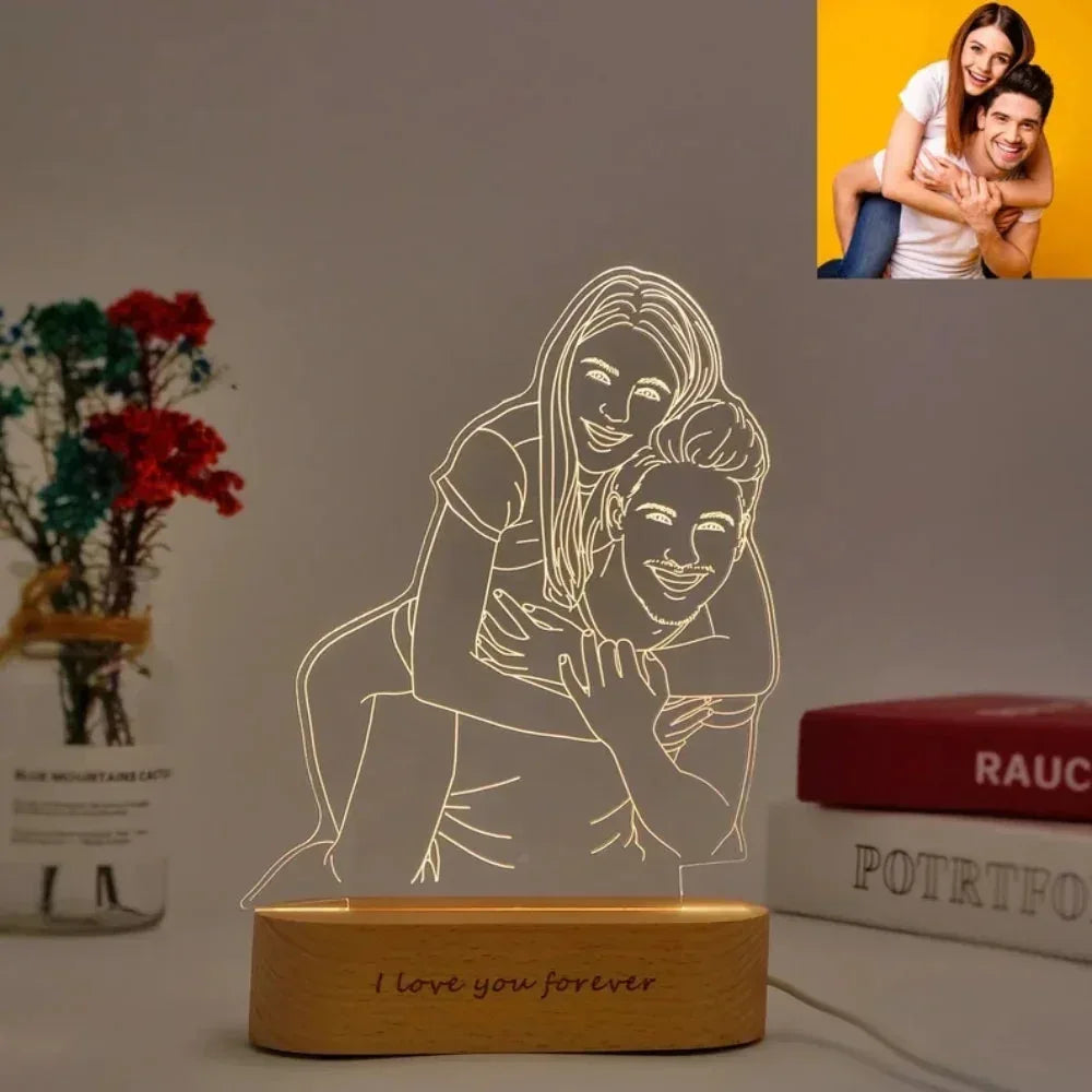 Personalized Gift Photo 3D Lamp DIY 1 Person