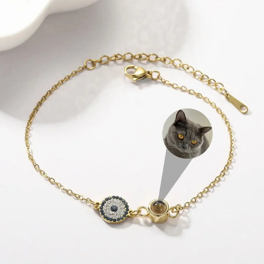 Light Luxury Photo Projection Bracelet Style 8-TYPB1884 / Adjustable / Rose Gold