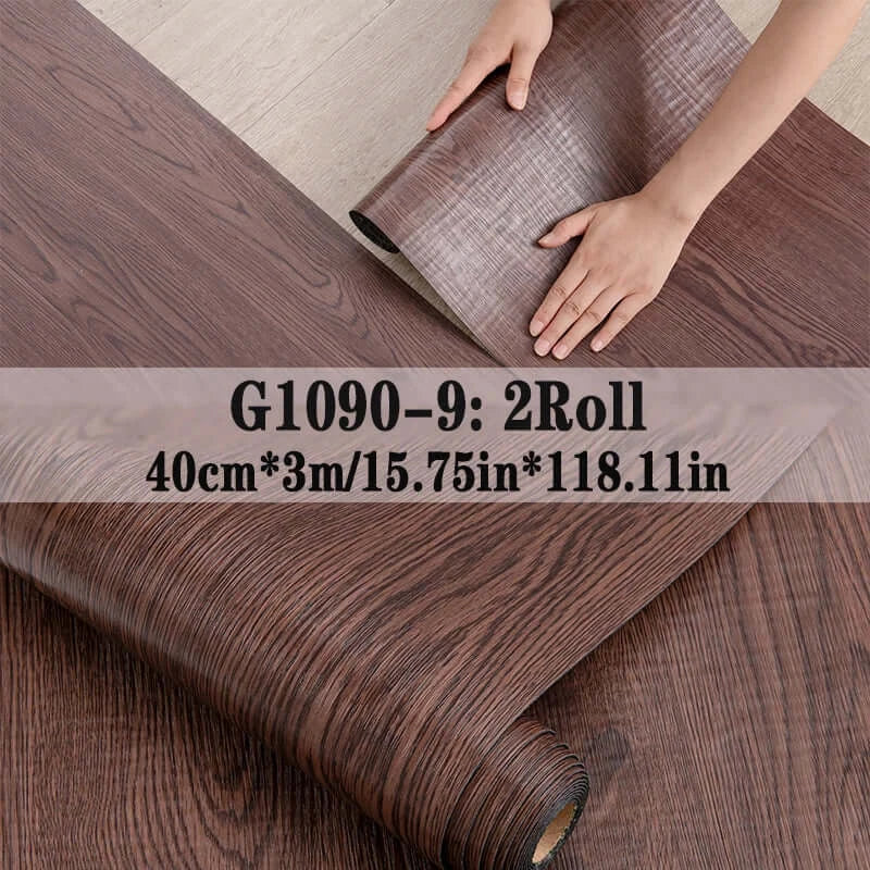 Wood Grain Peel & Stick Vinyl Floor Tile (2 Rolls, 25.8 Sq.Ft)