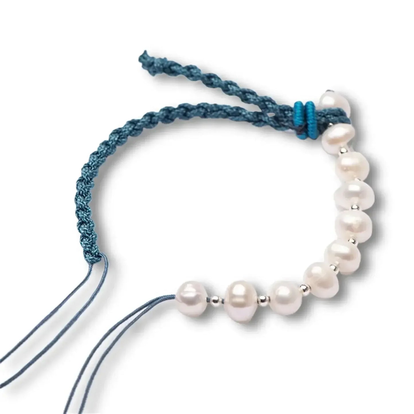 Handmade Pearl Projection Bracelet Custom Photo Luxury Bule / adjustable / rose gold bead|United States
