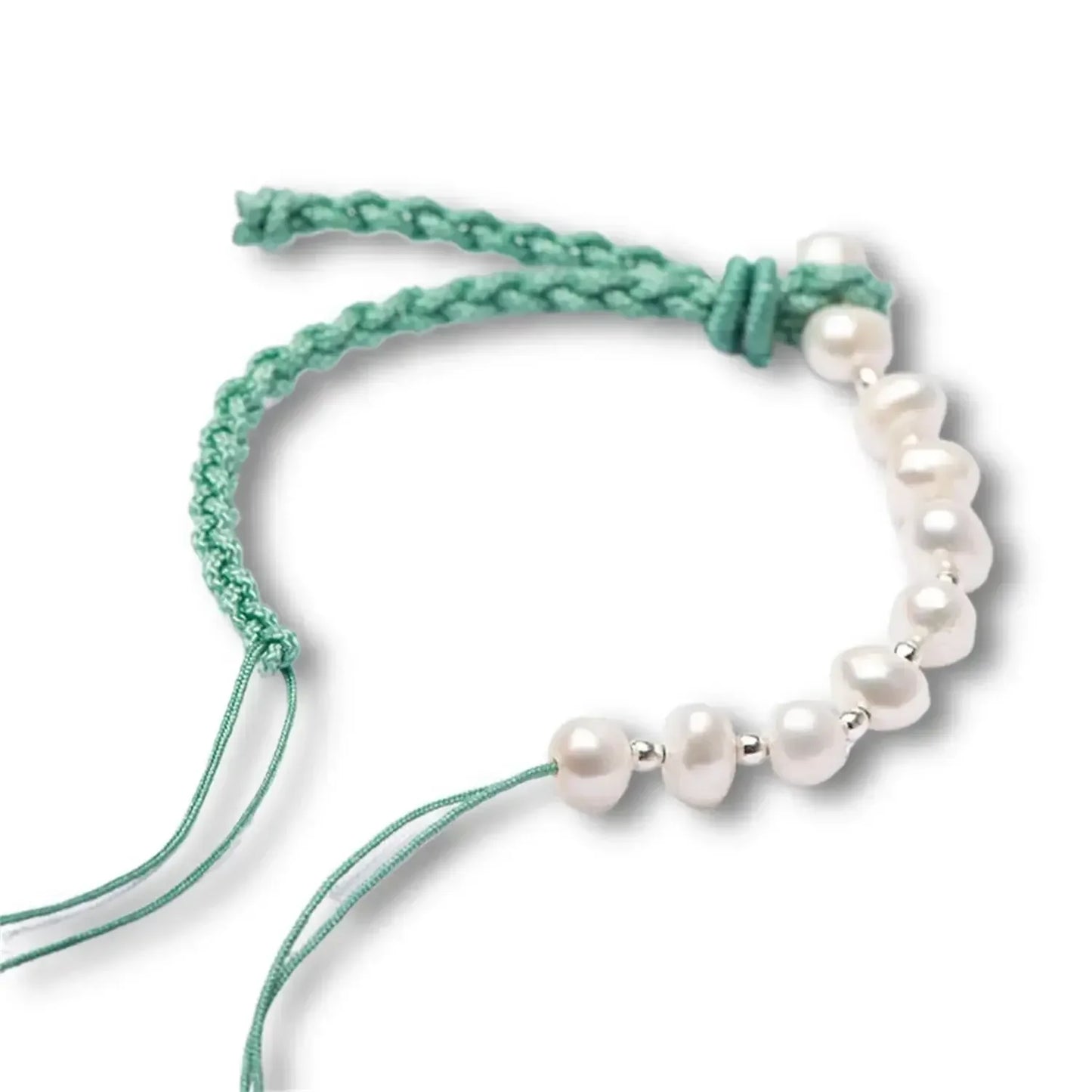 Handmade Pearl Projection Bracelet Custom Photo Luxury Light Green / adjustable / rose gold bead|United States