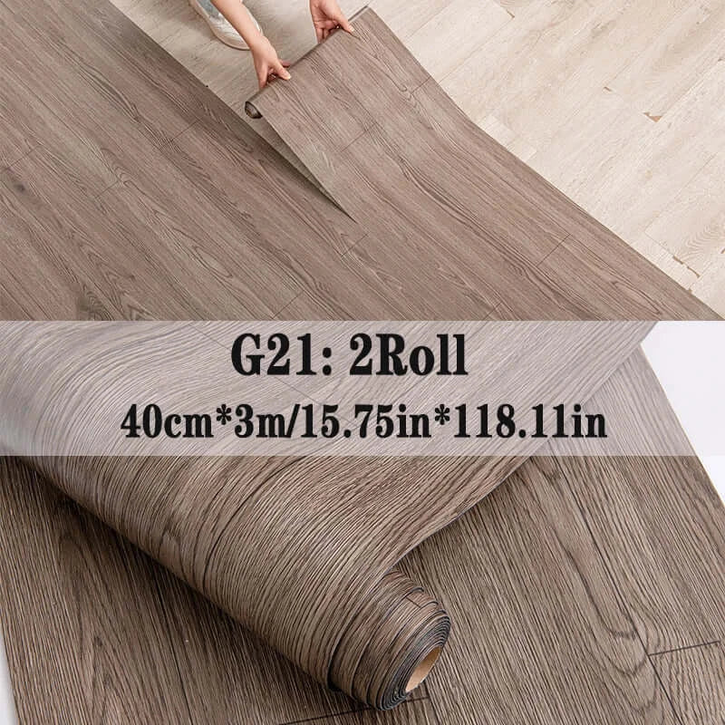 Wood Grain Peel & Stick Vinyl Floor Tile (2 Rolls, 25.8 Sq.Ft)