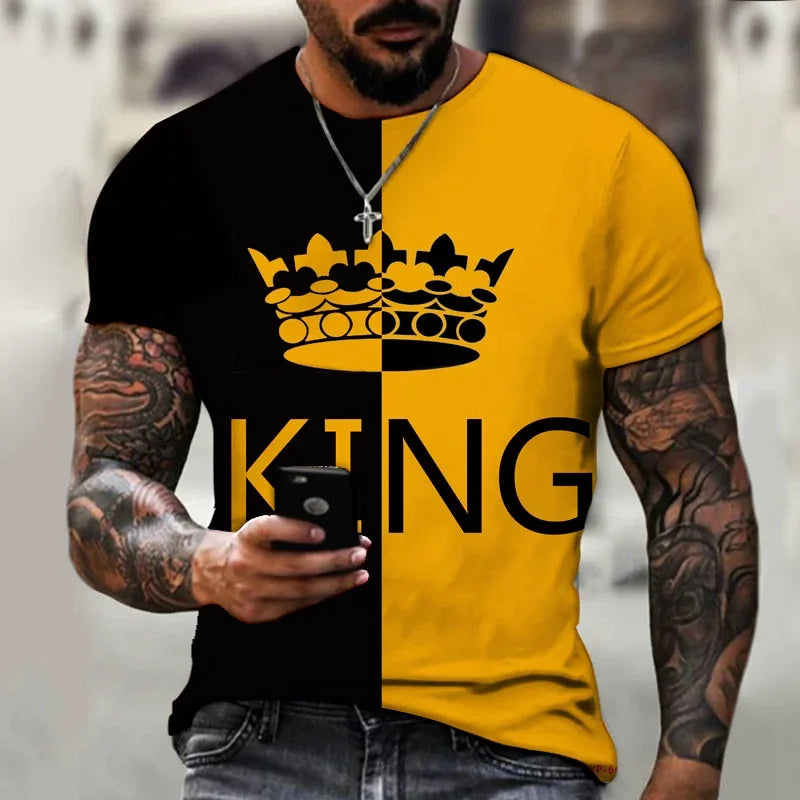 Oversized T Shirt For Men Casual Short Sleeve