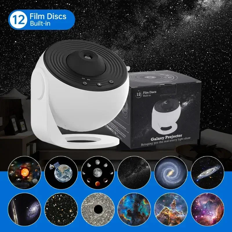 Galaxy Star Projector Night Light 12 in 1 Projector 1 / USB Plug / United States