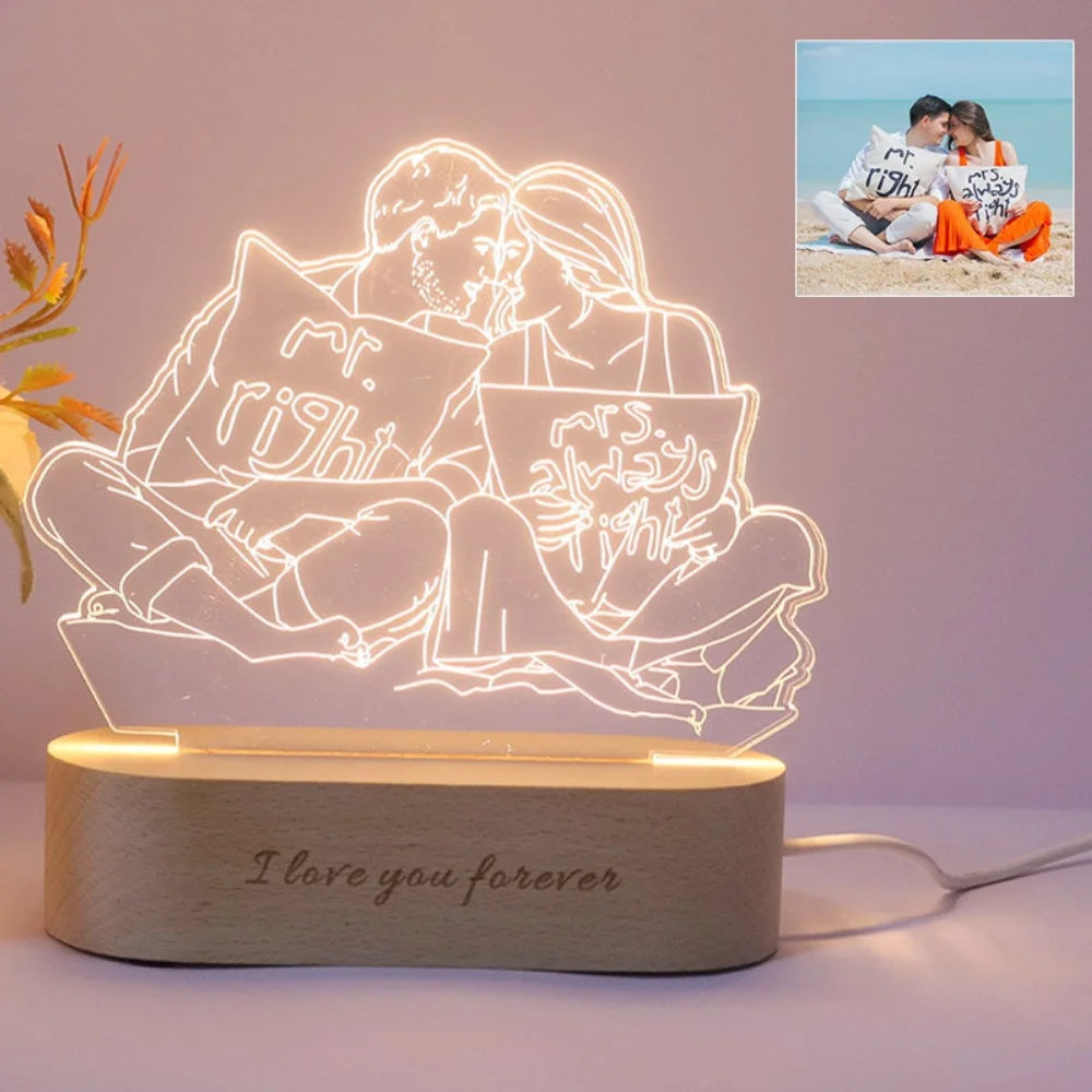 Personalized Gift Photo 3D Lamp