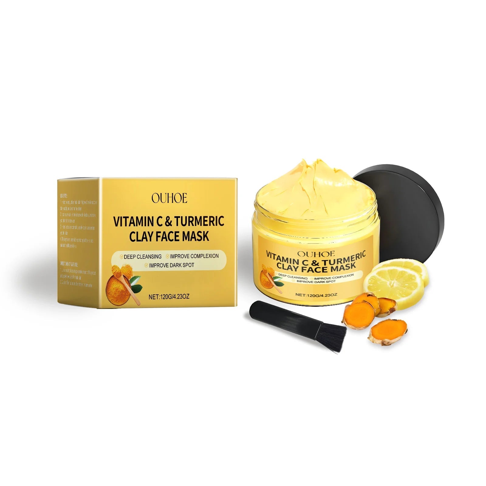 Vitamin C Turmeric Clay Mask – Deep Clean & Brighten Skin Minx