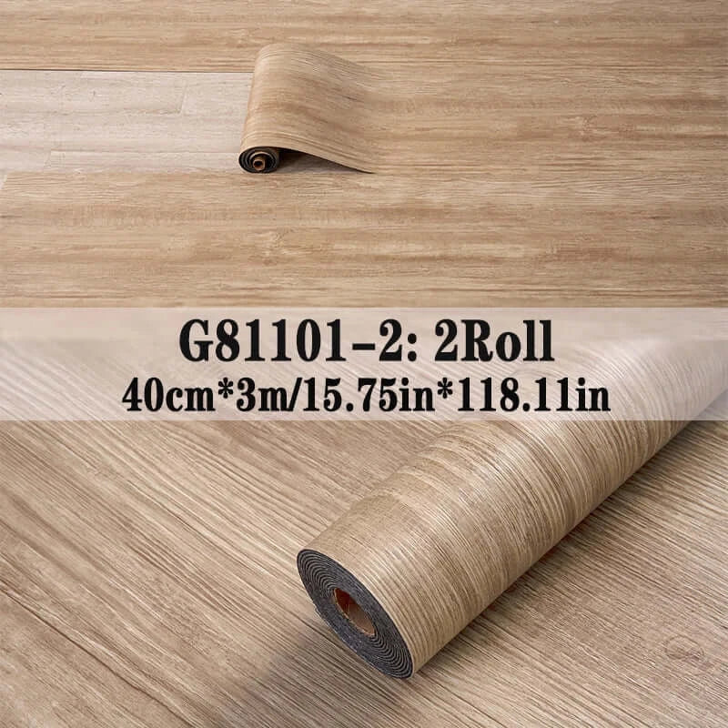 Wood Grain Peel & Stick Vinyl Floor Tile (2 Rolls, 25.8 Sq.Ft)