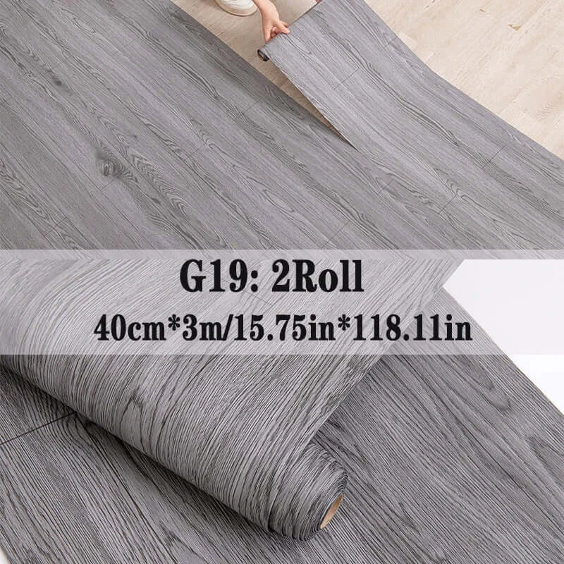 Wood Grain Peel & Stick Vinyl Floor Tile (2 Rolls, 25.8 Sq.Ft)