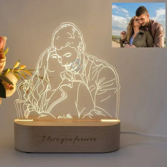 Personalized Gift Photo 3D Lamp DIY 1 Person