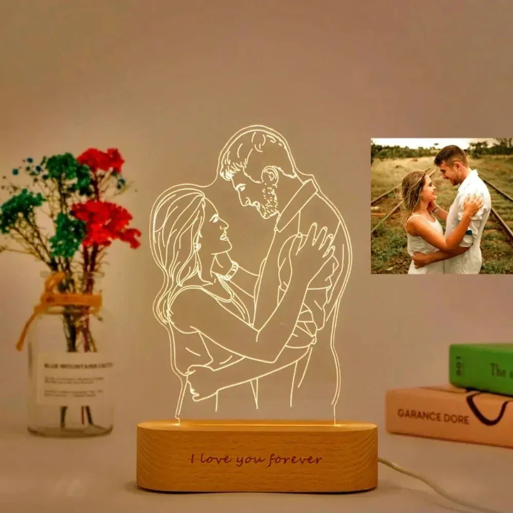 Personalized Gift Photo 3D Lamp DIY 1 Person