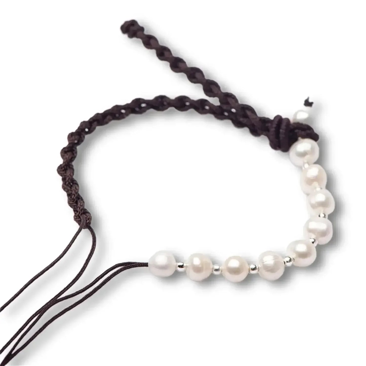 Handmade Pearl Projection Bracelet Custom Photo Luxury Dark Brown / adjustable / rose gold bead|United States