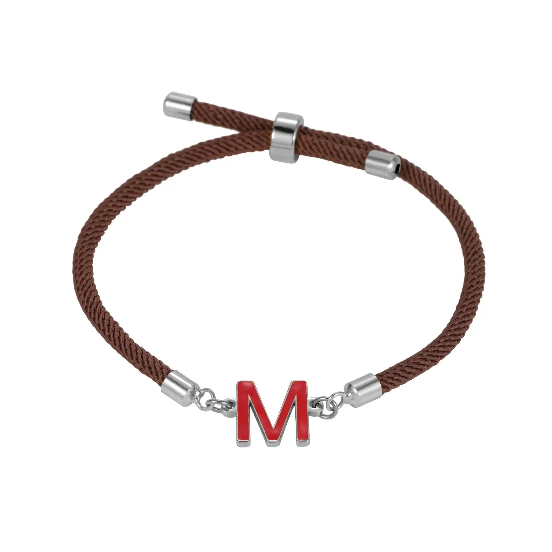 Shopminx Custom Enamel Initials Bracelet Stainless Steel Personalized Steel / Adjustable / Commonly color 8
