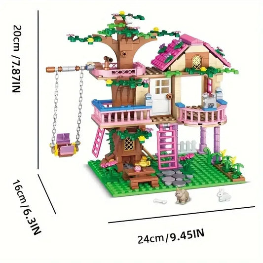 Dream City Friendship Tree House Princess Castle Building Blocks Set 504 pcs / United States