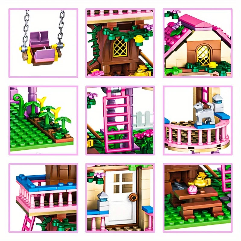 Dream City Friendship Tree House Princess Castle Building Blocks Set