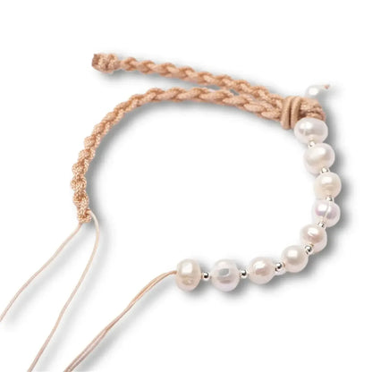 Handmade Pearl Projection Bracelet Custom Photo Luxury Apricot / adjustable / rose gold bead|United States